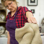 Sarah Villeneau in her studio 2018